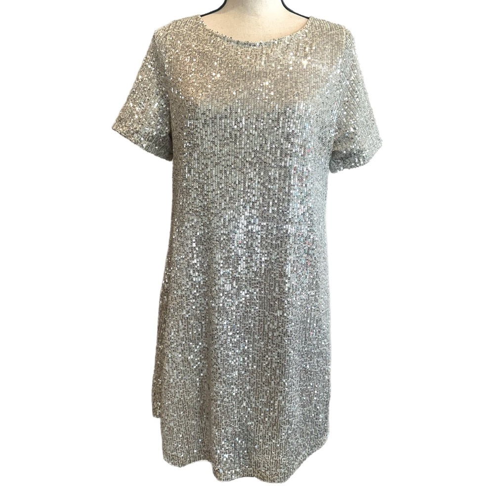 7 For All Mankind Champagne Sequin Dress